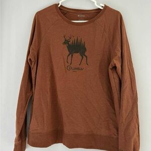Columbia Rust Deer Graphic Sweatshirt